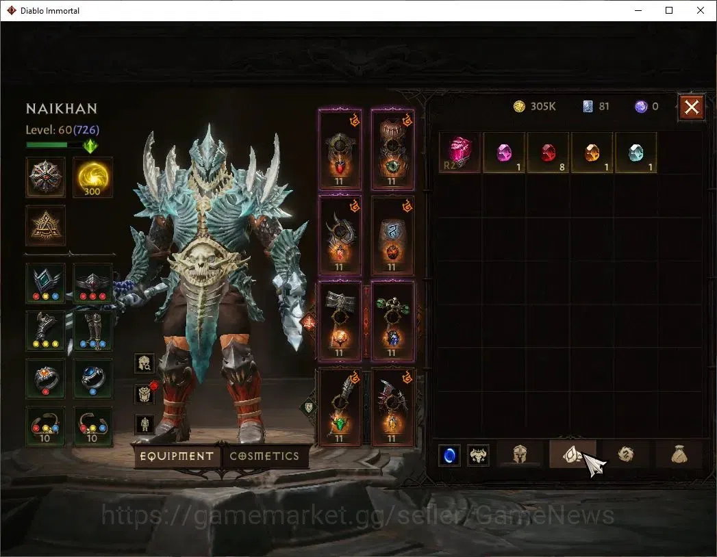 Diablo Immortal Accounts UE-Sescheron|CS ON|Lv60(766)|Barbarian|CR 37K|Reso image 6