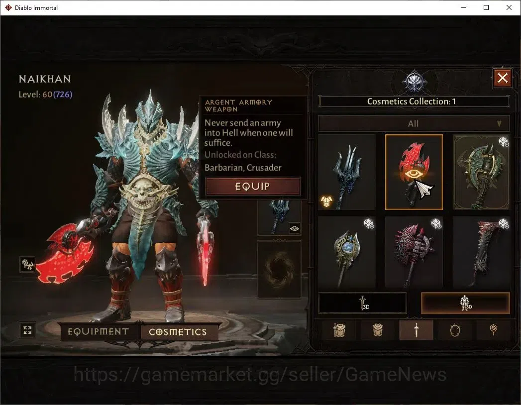 Diablo Immortal Accounts UE-Sescheron|CS ON|Lv60(766)|Barbarian|CR 37K|Reso image 9