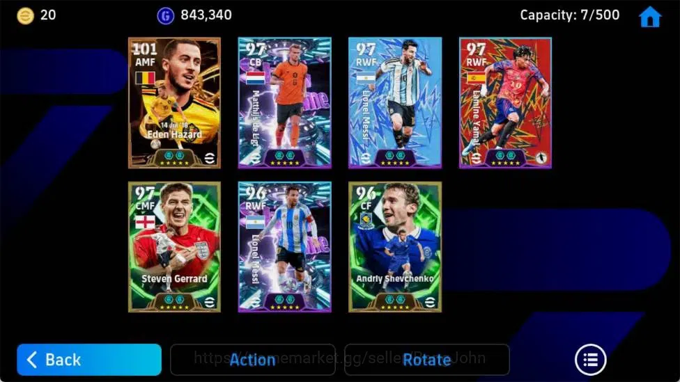 eFootball Accounts Android|PW 3115|BigT Eden Hazard,ShowT Lamine Yama image 1