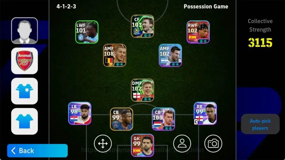 eFootball Accounts Android|PW 3115|BigT Eden Hazard,ShowT Lamine Yama image 3