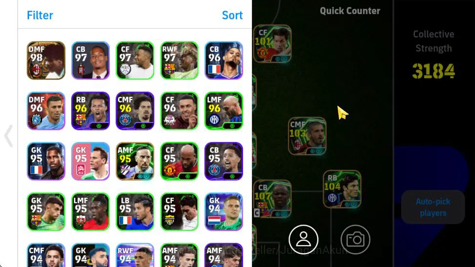 eFootball Accounts Mid-Tier Mobile|Big Time[Rijkaard,C Makelele],L Thuram Arial Fort,Matthaus Phenom Pass,Oliver Khan,Ferenc 2