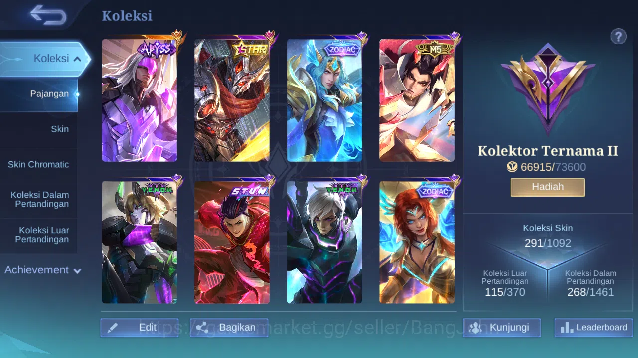 Mobile Legends: Bang Bang Accounts Hero 132 Skin 291 | Abbys Leomord | Annual Haya | image 14