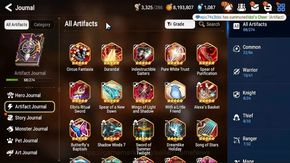 Epic Seven Accounts ASIA UnVerif|New Era|15 ML(Salome,BW Iseria,E Ilyn image 9