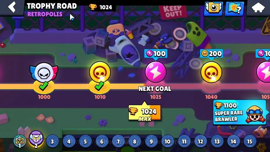 Brawl Stars Accounts 1024 Trophy|16 Brawler 2 Max (Shelly,Edgar) |14k Bling| 1 Legend [Cyber Shelly] 1 Myth [Gridiron Otis 5