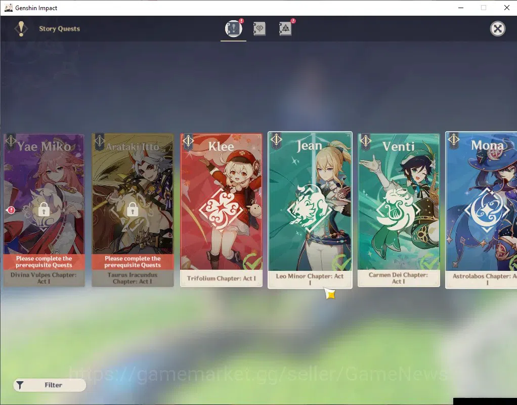 Genshin Impact Accounts ASIA|AR 48|3 Limited + 1(*5 Weapon)|Nicole,Raidden image 16