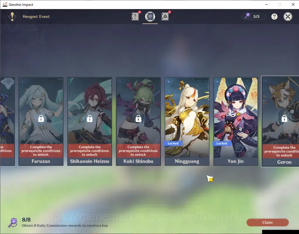 Genshin Impact Accounts ASIA|AR 48|3 Limited + 1(*5 Weapon)|Nicole,Raidden image 17