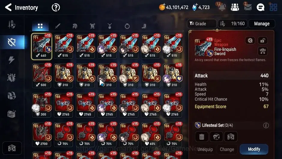 Epic Seven Accounts Starter GLOBAL|UnVerif|5 ML(Salome,Har Setti,ABys Yufine),AFS Flan,Landy|Untouch Theater|4,7K SStone+3K 13