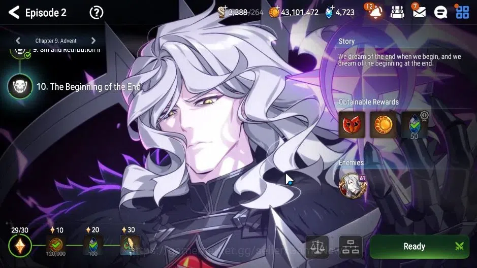 Epic Seven Accounts Starter GLOBAL|UnVerif|5 ML(Salome,Har Setti,ABys Yufine),AFS Flan,Landy|Untouch Theater|4,7K SStone+3K 20