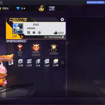 Free Fire Accounts Indonesia | 1 EVO [AK47-Blue Flame Draco Lv6]|4 M1887 Skins | Electrify Bunny Backpack | Naruto Bundle