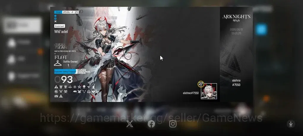 Arknights Accounts Lv 27| 93 OP+1 Skin | 2 Limited | ( Wis'adel,Silve image 2