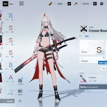 Punishing: Gray Raven Accounts Mid-Game NA|Lv 55|10k BC +3k YC +9,8k BlueC|S Lucia Crimson Weave,S Camu Crocotta,Etc|1 S