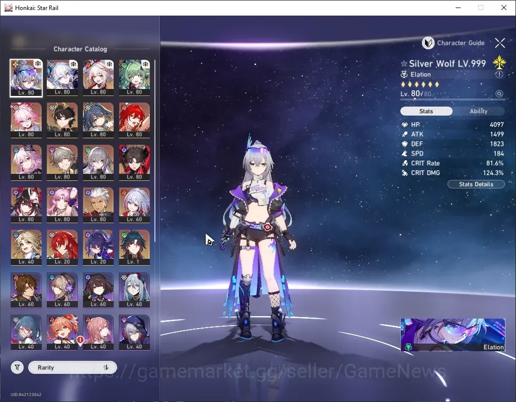 Honkai Star Rail Accounts Others ASIA|TL 70|3 Team Prem|17 Limited|(SW999 E1,Yaoguang,Sparxie,Archer)+Sign Evanescia,Rin 1