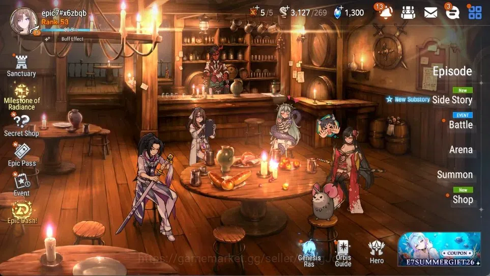 Epic Seven Accounts Starter GlobalUnverif|Starter|6 MLlSN Yulha,SE Politis,LR Krau,DP Aria|PoH+BlessON|SS 1