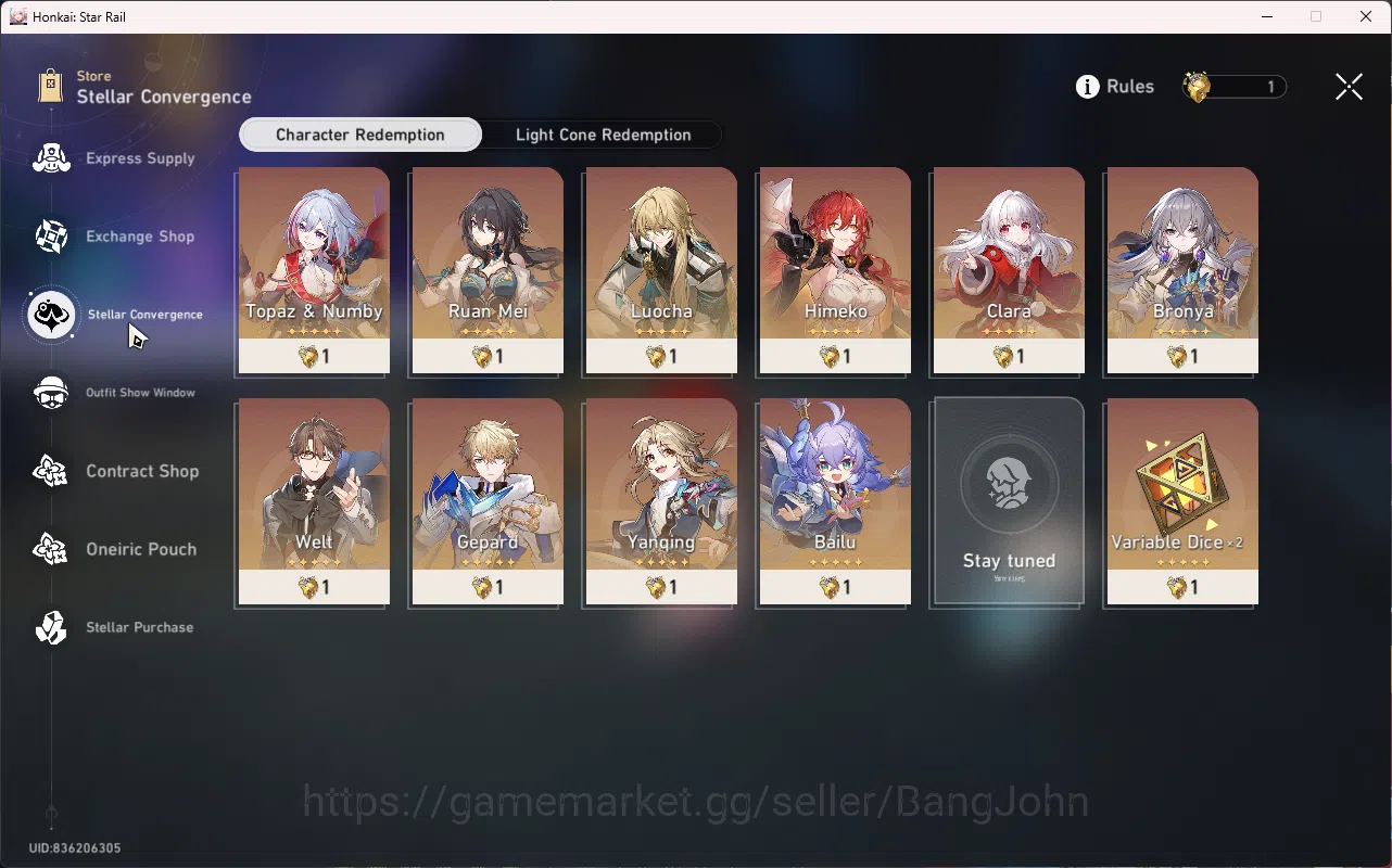 Honkai Star Rail Accounts Others ASIA | 9 Limit | Phainon + Sign | FF + Sign | Tribie | Saber + Sign | Feixiao + Sgin 12