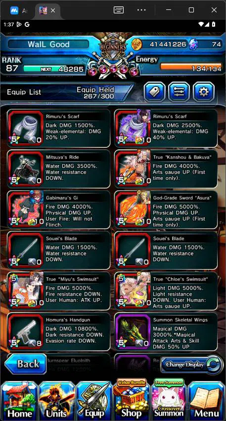 Grand Summoners Accounts GLOBAL|Ascend 17|Summer Miyu(TW),Chloe(TW),Paladin image 5