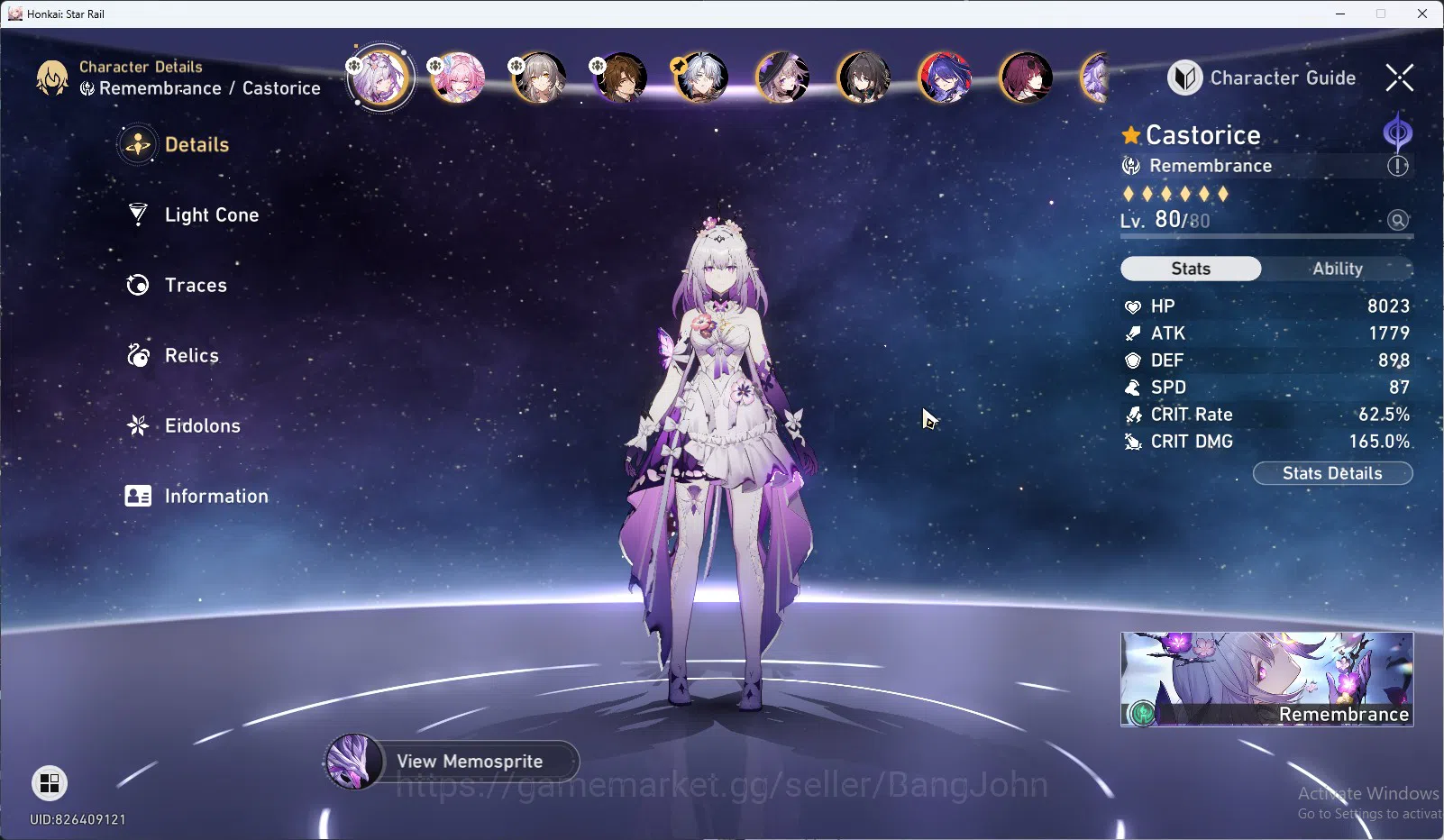 Honkai Star Rail Accounts ASIA TL70 | Castorice+S, Acheron+S, Kafka+S | Cyre image 2