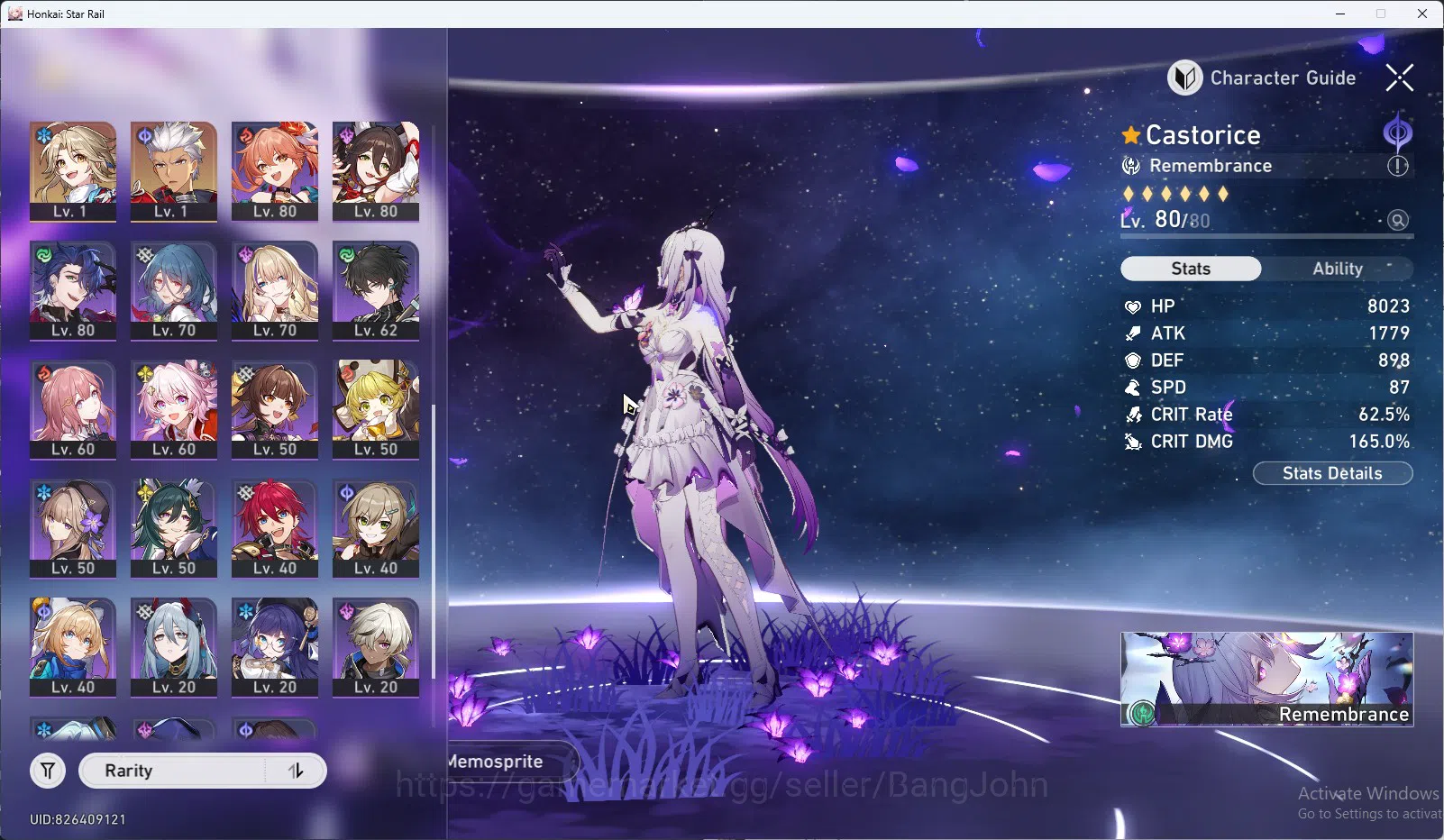 Honkai Star Rail Accounts ASIA TL70 | Castorice+S, Acheron+S, Kafka+S | Cyre image 4