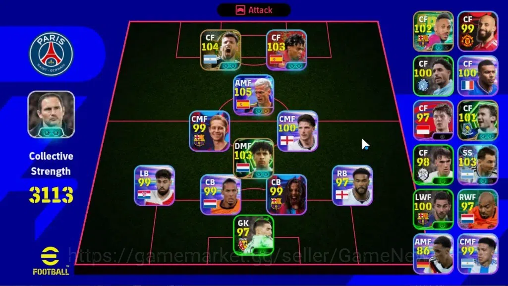 eFootball Accounts Legends & Iconic Players Android | 5 Show Time Dani Olmo,Lamine Yamal,Lionel Messi | 4 Epic Sergio 1