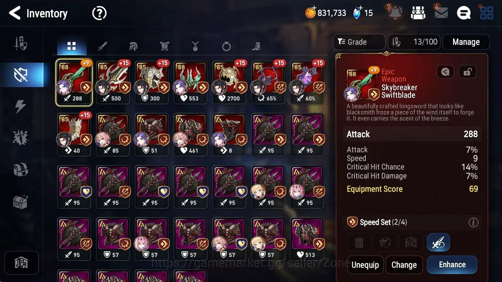 Epic Seven Accounts Starter Global|Starter|2ML (Arbiter Vildred, Top Model Luluca)|PoH ON|Uberius's Tooth, Alexa's 7