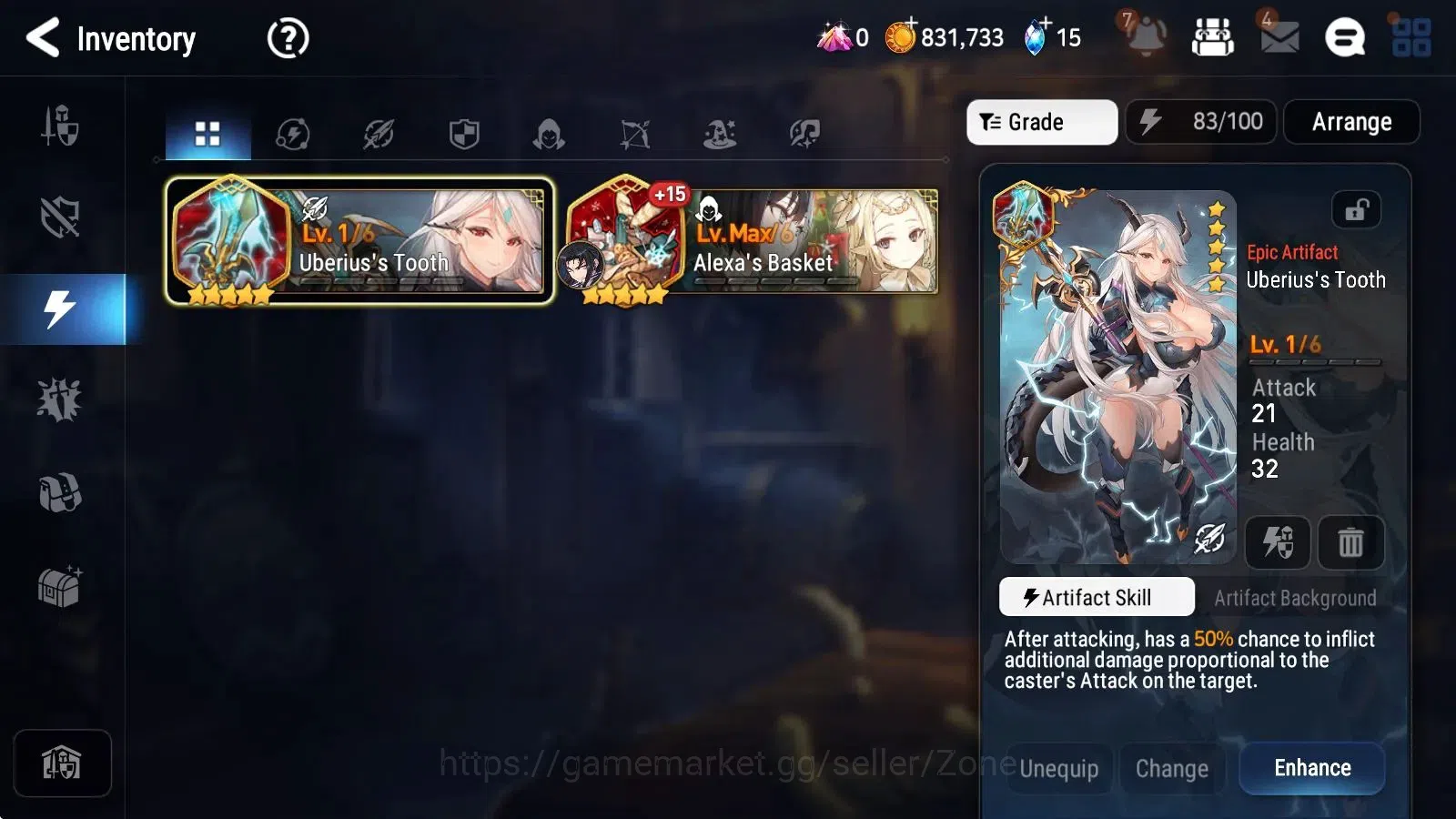 Epic Seven Accounts Starter Global|Starter|2ML (Arbiter Vildred, Top Model Luluca)|PoH ON|Uberius's Tooth, Alexa's 8