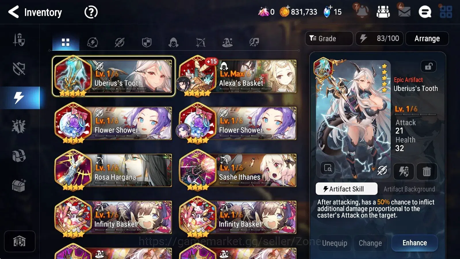 Epic Seven Accounts Starter Global|Starter|2ML (Arbiter Vildred, Top Model Luluca)|PoH ON|Uberius's Tooth, Alexa's 9
