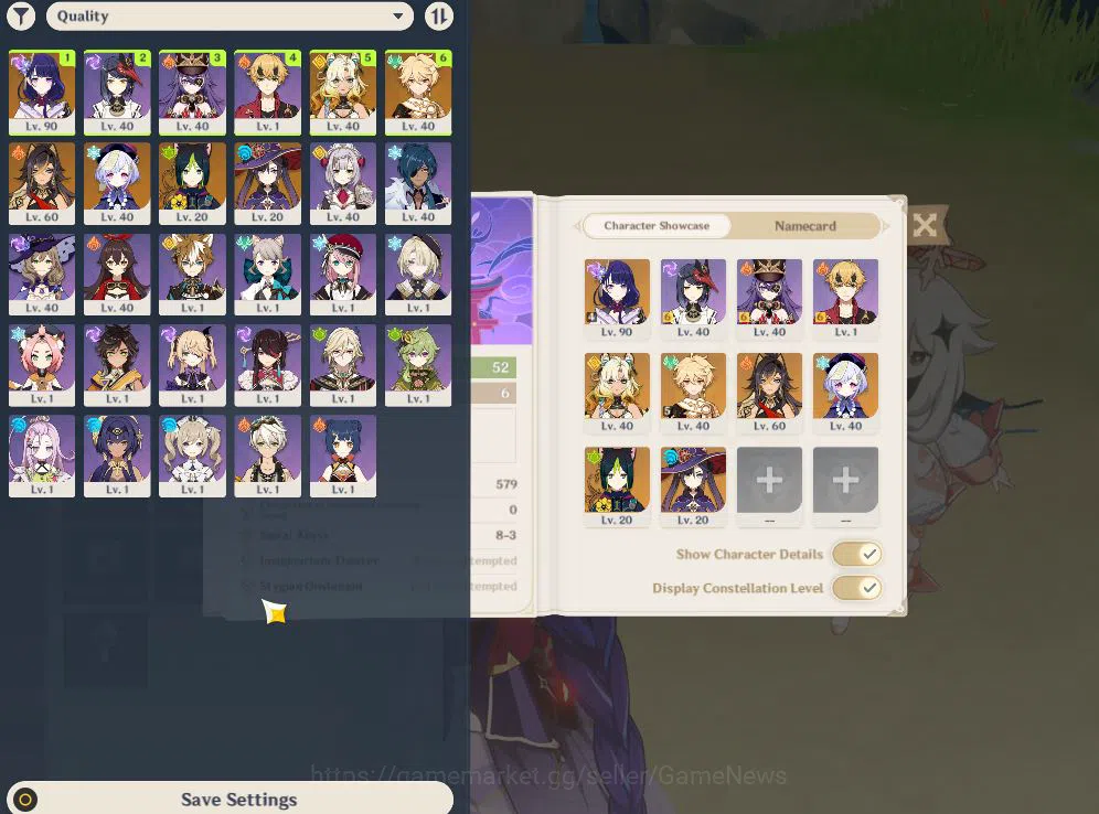 Genshin Impact Accounts Mid Game ASIA|AR52|2Limited +2(*5WEP)|Raiden ShogunC4+ Sign,Xilonen,Mona,Tighnari,Etc|Unlock 2