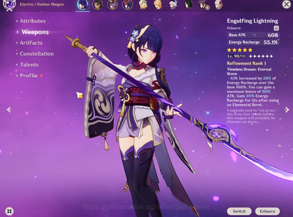 Genshin Impact Accounts Mid Game ASIA|AR52|2Limited +2(*5WEP)|Raiden ShogunC4+ Sign,Xilonen,Mona,Tighnari,Etc|Unlock 3