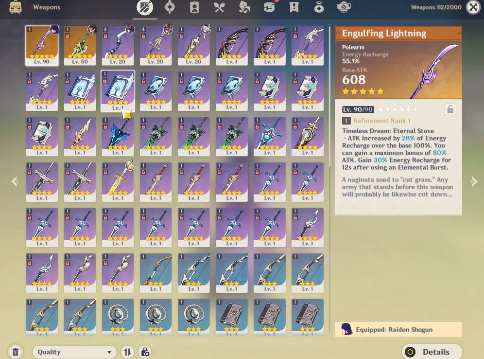 Genshin Impact Accounts Mid Game ASIA|AR52|2Limited +2(*5WEP)|Raiden ShogunC4+ Sign,Xilonen,Mona,Tighnari,Etc|Unlock 6