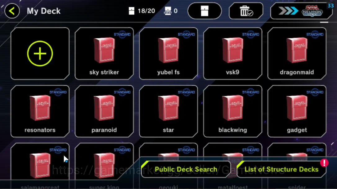 Yu-Gi-Oh! Master Duel Accounts Mid-Level Lv 18 | 18 Deck |VSK9,Sky Striker,Resonator,Dragonmaid,YubelFs,Etc|Ranked 2