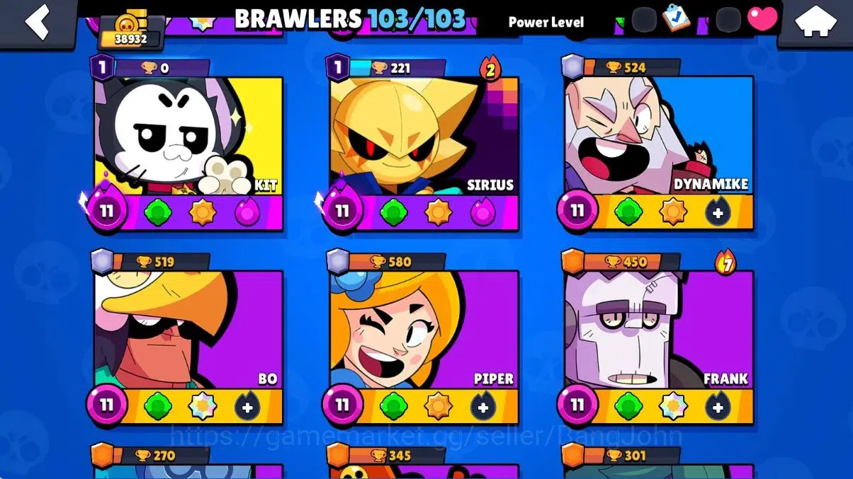 Brawl Stars Accounts Global |38932 Thropy|103 Brawler-60 MaxLv.|50 Hype image 14