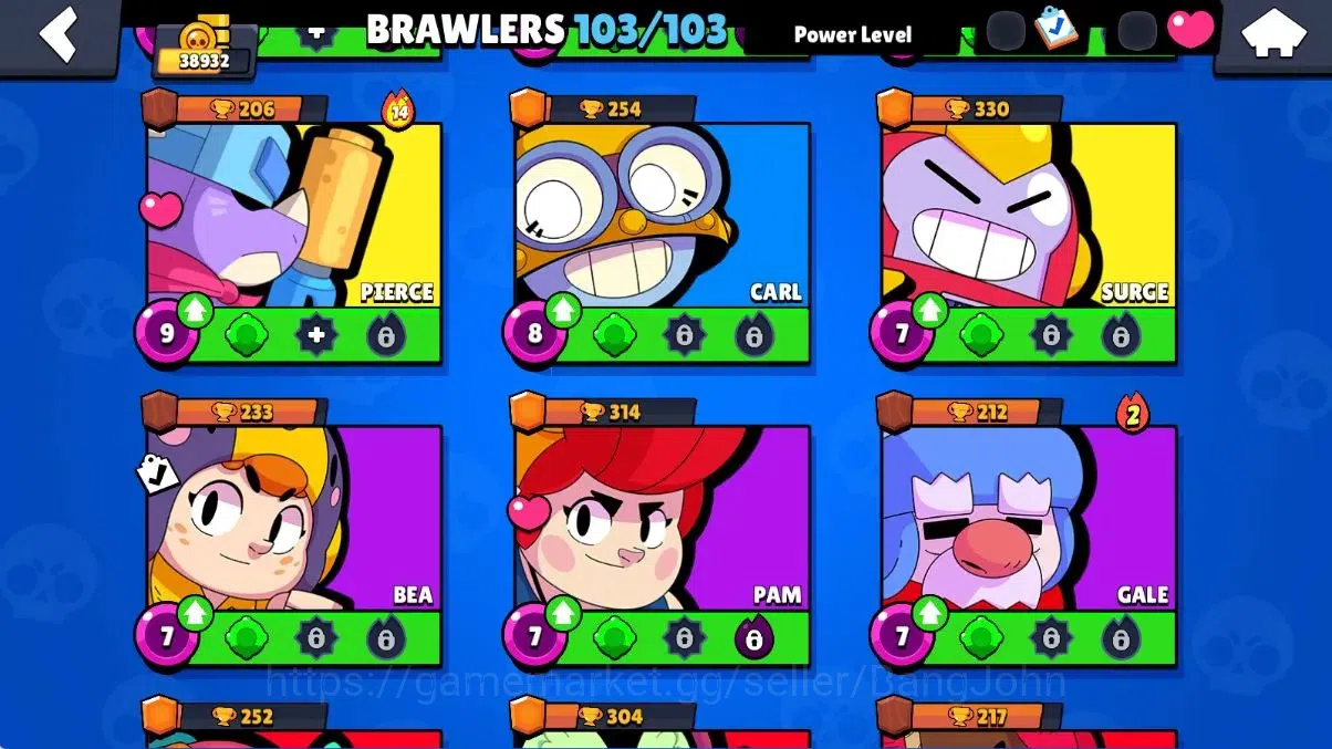 Brawl Stars Accounts Global |38932 Thropy|103 Brawler-60 MaxLv.|50 Hype image 17