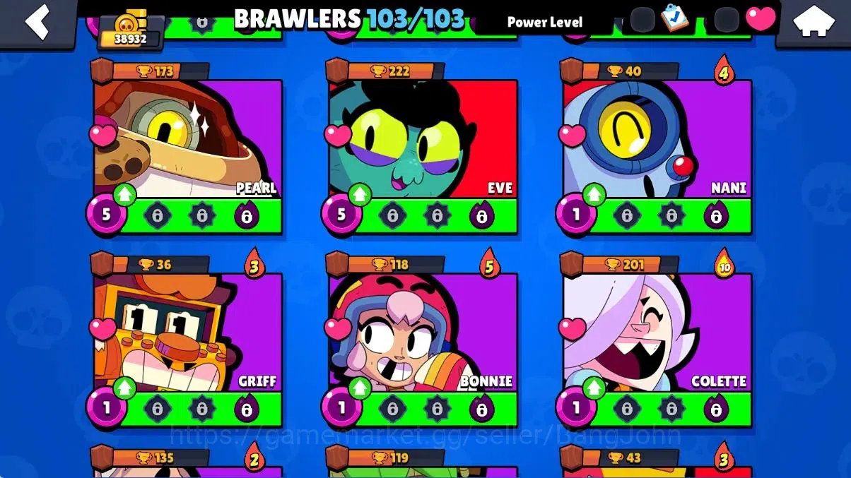 Brawl Stars Accounts Global |38932 Thropy|103 Brawler-60 MaxLv.|50 Hype image 19
