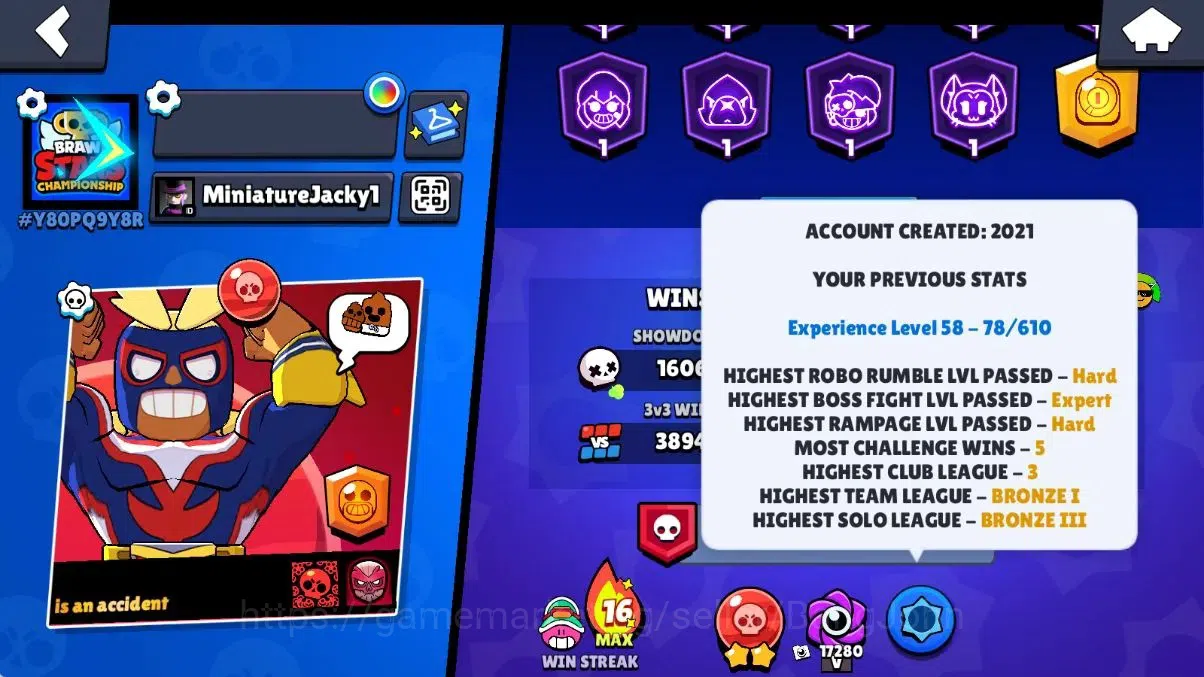 Brawl Stars Accounts Global |38932 Thropy|103 Brawler-60 MaxLv.|50 Hype image 4