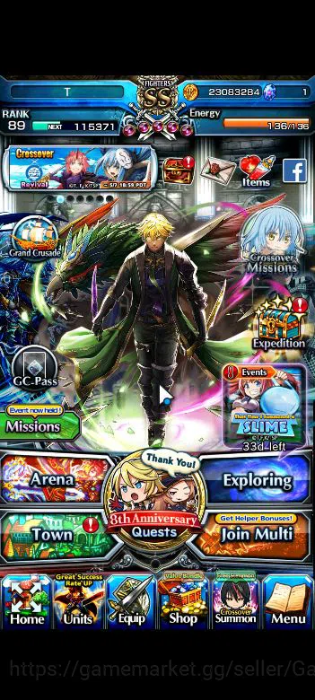Grand Summoners Mid-Game Global|Rank 89|Mid Game|16 Ascend+8 TW|Inumuta,Emi image 1