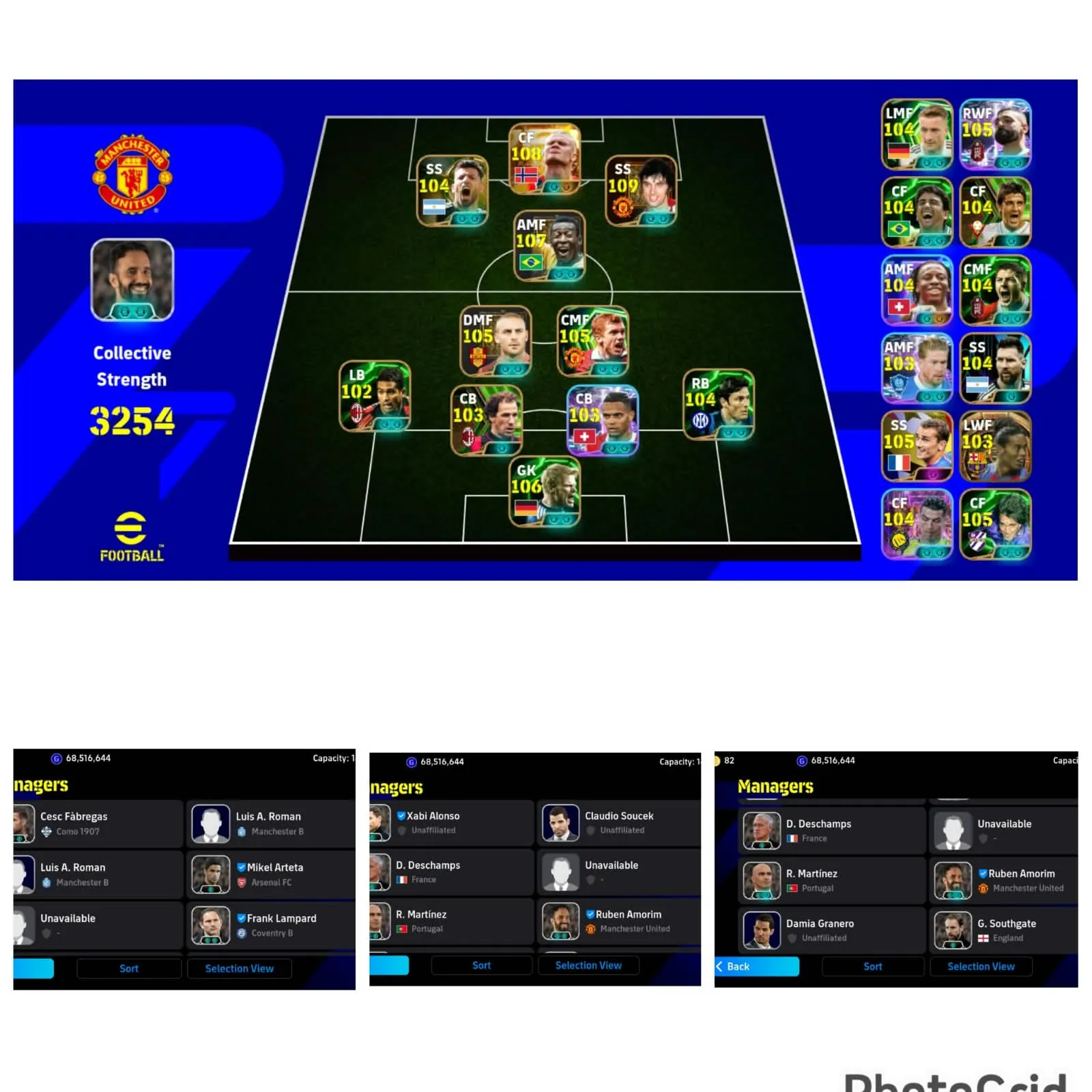 eFootball Accounts Legends & Iconic Players #15 Collective 3250+ 14 Manager Halland X Pele X Messi X Ronaldo X George Best X 1