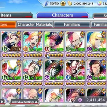 Bleach: Brave Souls Accounts High-End GLOBAL|53k Orbs|11th GrimJow,SwimSuit26 Gisele,Orihime,DT Ichigo,SantaSoc