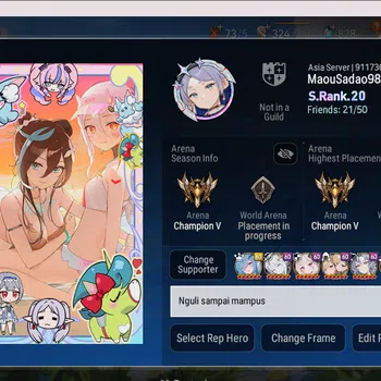 Epic Seven Accounts High-End 40 ML Asia Full Frieren Collab, Kizuna Ai, Byblis, RnL, Rinak + Meta units/Well build account