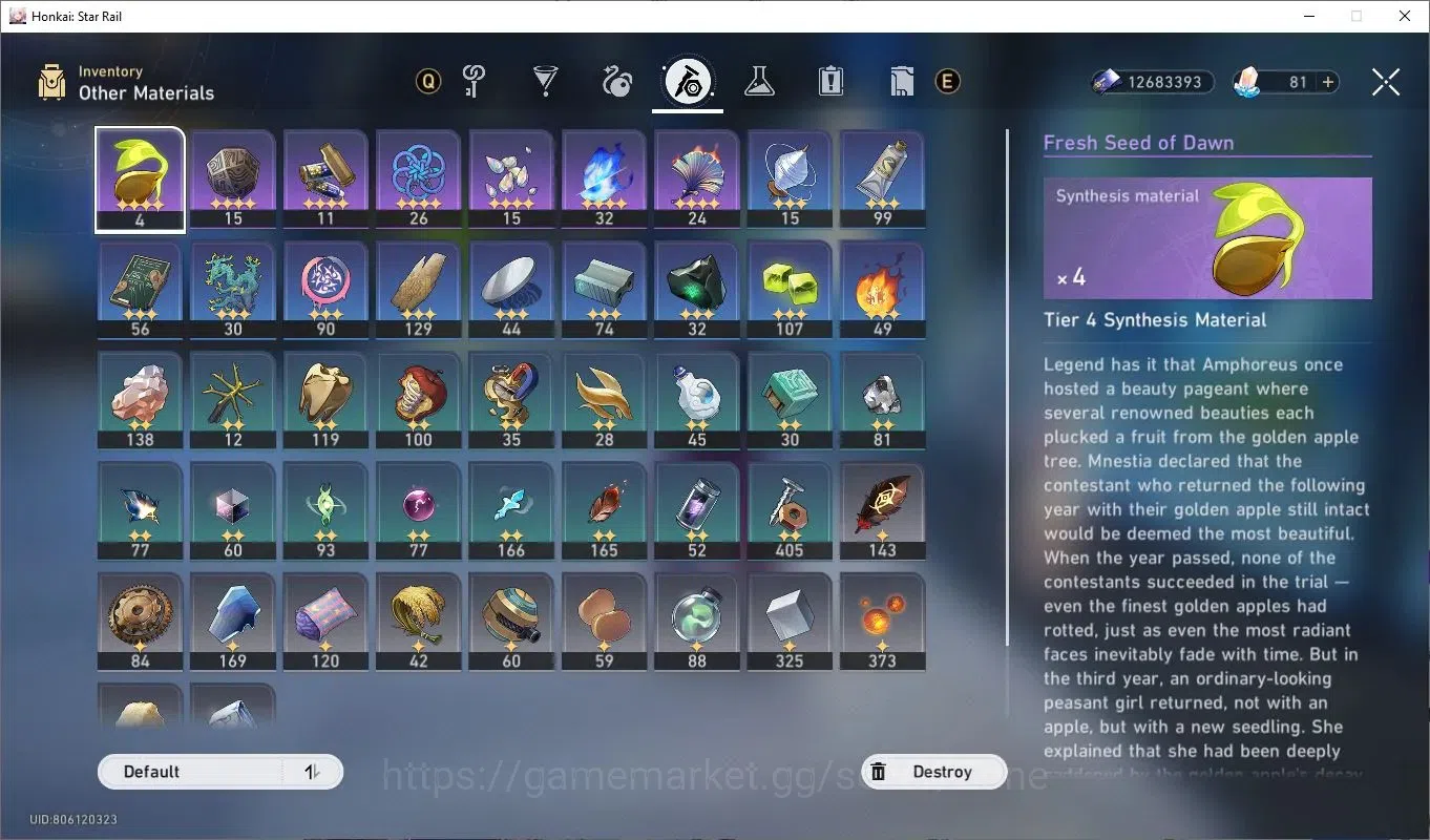 Honkai Star Rail Accounts Others ASIA|TL70|Premium DOT |12 Lim 5* incl Hysilens, Kafka, Ruan Mei, wolf 999 etc |pity 5