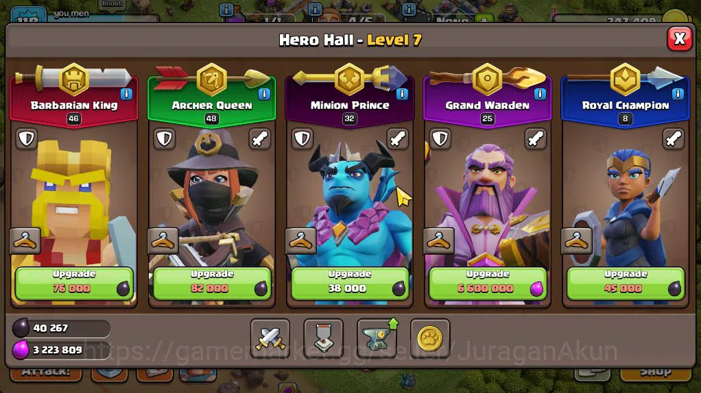 Clash of Clans Accounts Starter TH 13 - BH 8|Limited Skin|LV 118|HH 7|BK 46,AQ 48,GW 25,MP 32,RC 8|CN OFF|Protect ON|TAKE 4