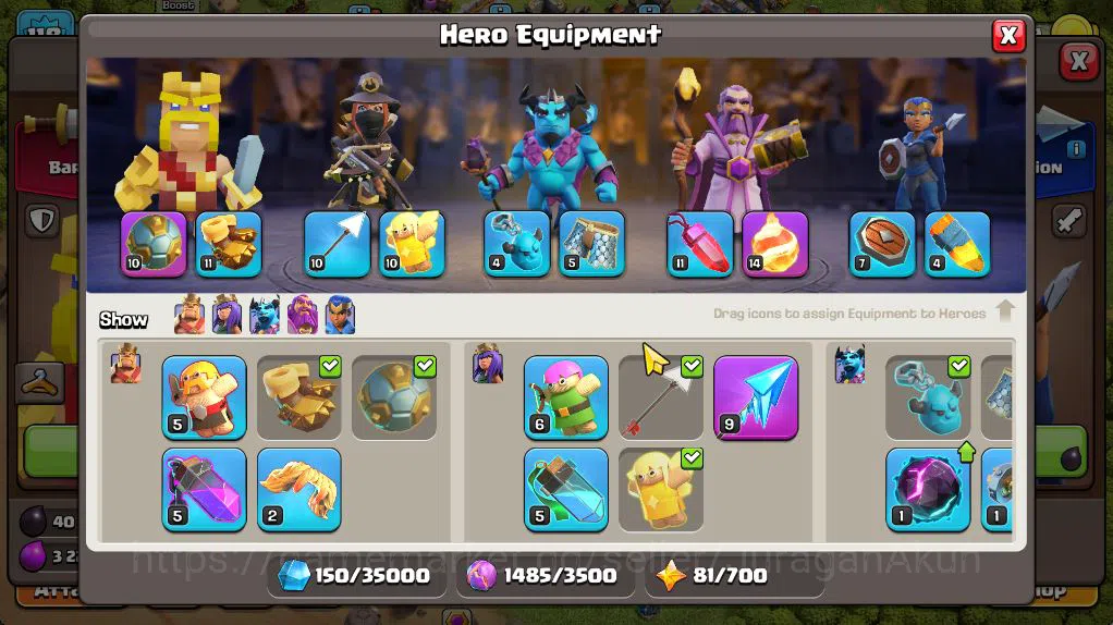 Clash of Clans Accounts Starter TH 13 - BH 8|Limited Skin|LV 118|HH 7|BK 46,AQ 48,GW 25,MP 32,RC 8|CN OFF|Protect ON|TAKE 5