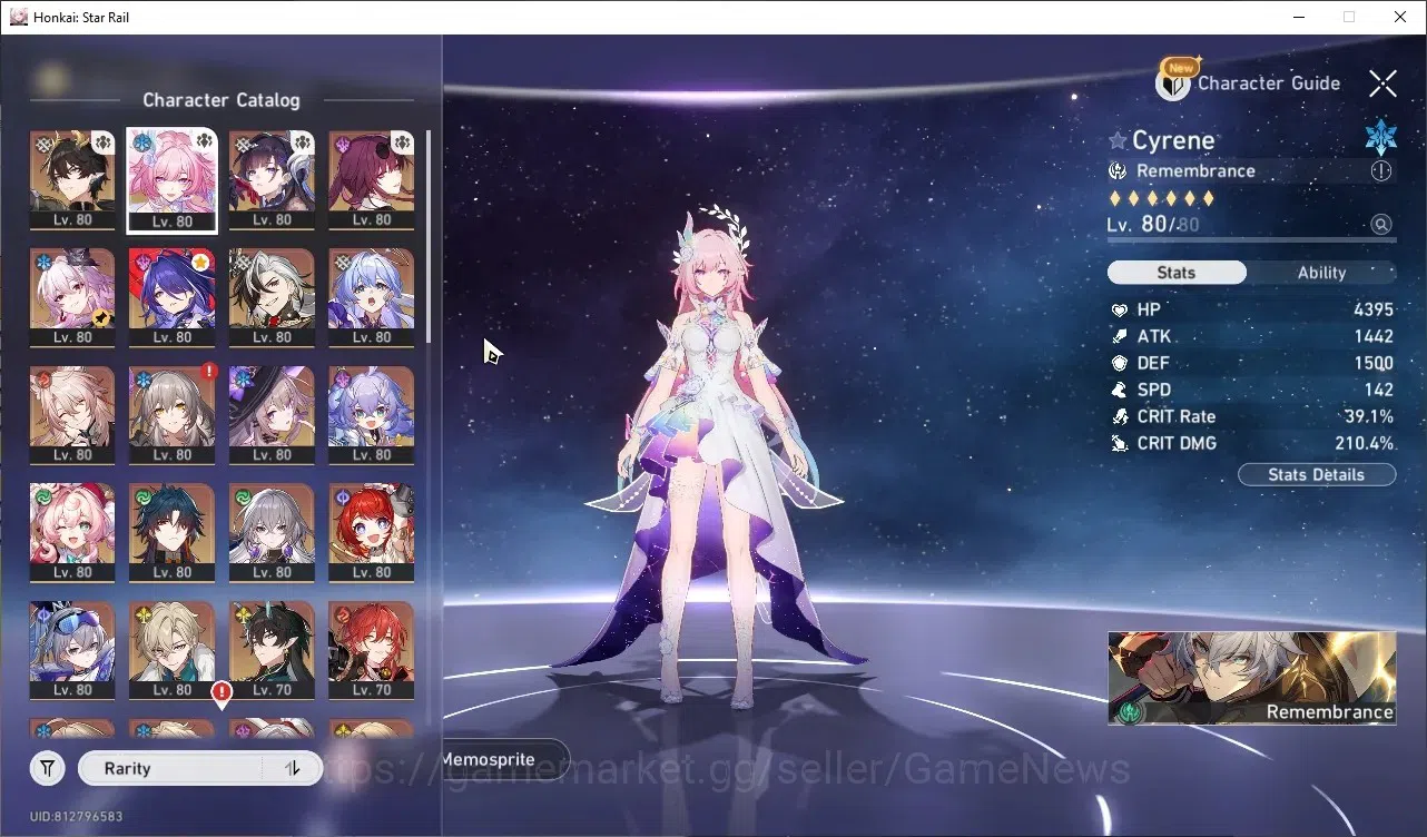Honkai Star Rail Accounts Others Asia|TL 70|25 Limited| (Acheron,Blade)+Sign Cyrene,T 1
