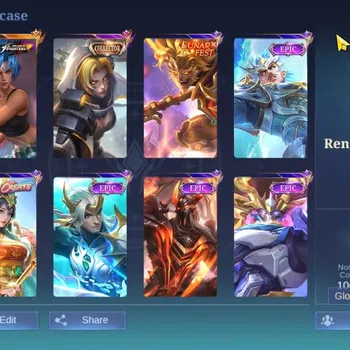 Mobile Legends: Bang Bang Accounts Rare Skin Hero 133|Skin 300|Karina KOF,Nata CC,Franco