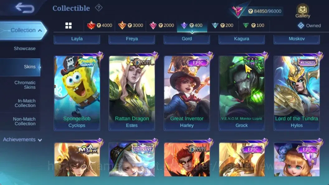 Mobile Legends: Bang Bang Accounts Hero 132|Skin 271|High Glory 91|KOF(Gusion,Karina) image 12