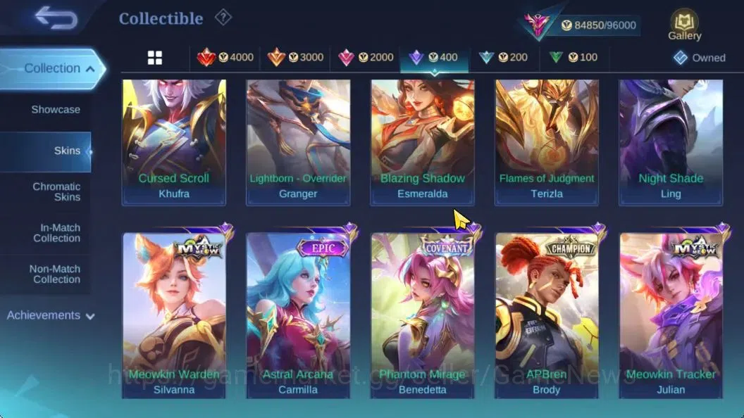 Mobile Legends: Bang Bang Accounts Hero 132|Skin 271|High Glory 91|KOF(Gusion,Karina) image 14