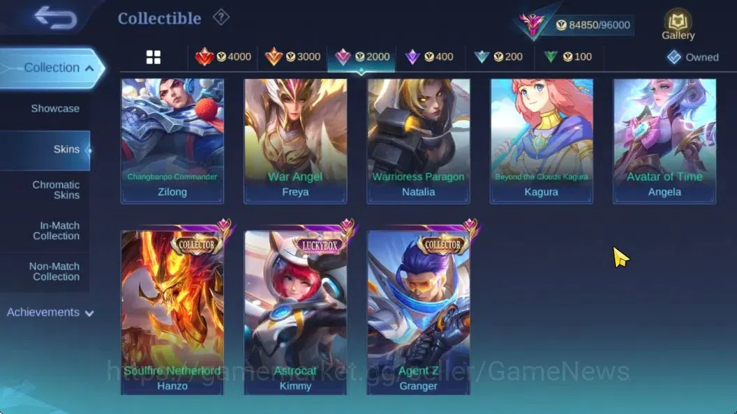Mobile Legends: Bang Bang Accounts Hero 132|Skin 271|High Glory 91|KOF(Gusion,Karina) image 9