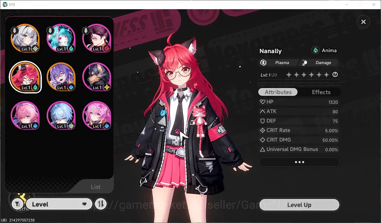 Neverness to Everness Accounts NA|HL 3|2 S-Class 1 Limited (Nanally),Fadia|1 S-Class Selector|2 Selector ON|Female MC|Take 1