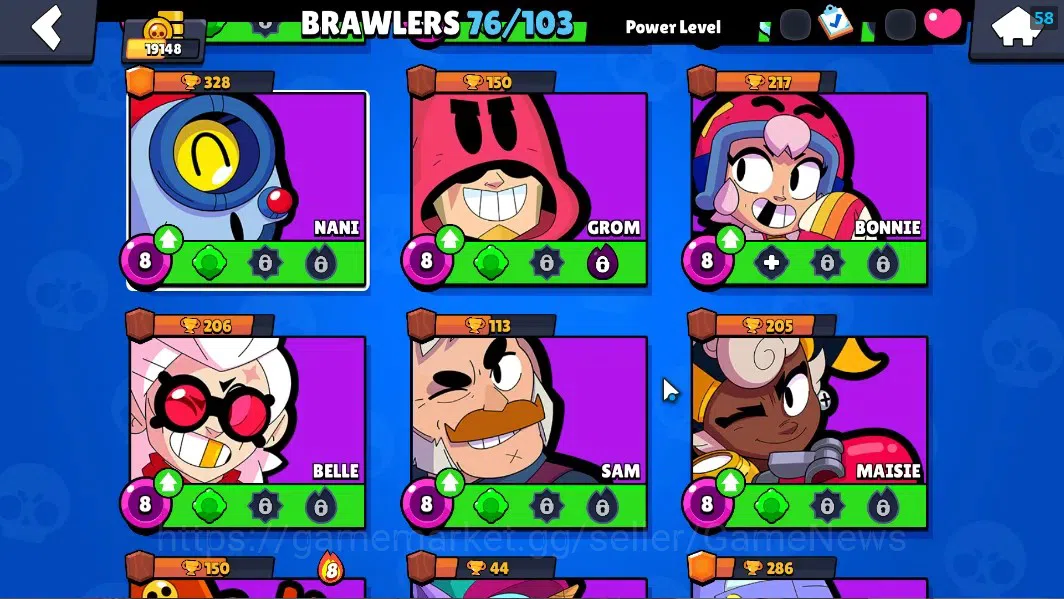 Brawl Stars Accounts 19148 Trophy|76Brawler 1Max Lvl[Edgar]|3 Hypch DJ& image 12