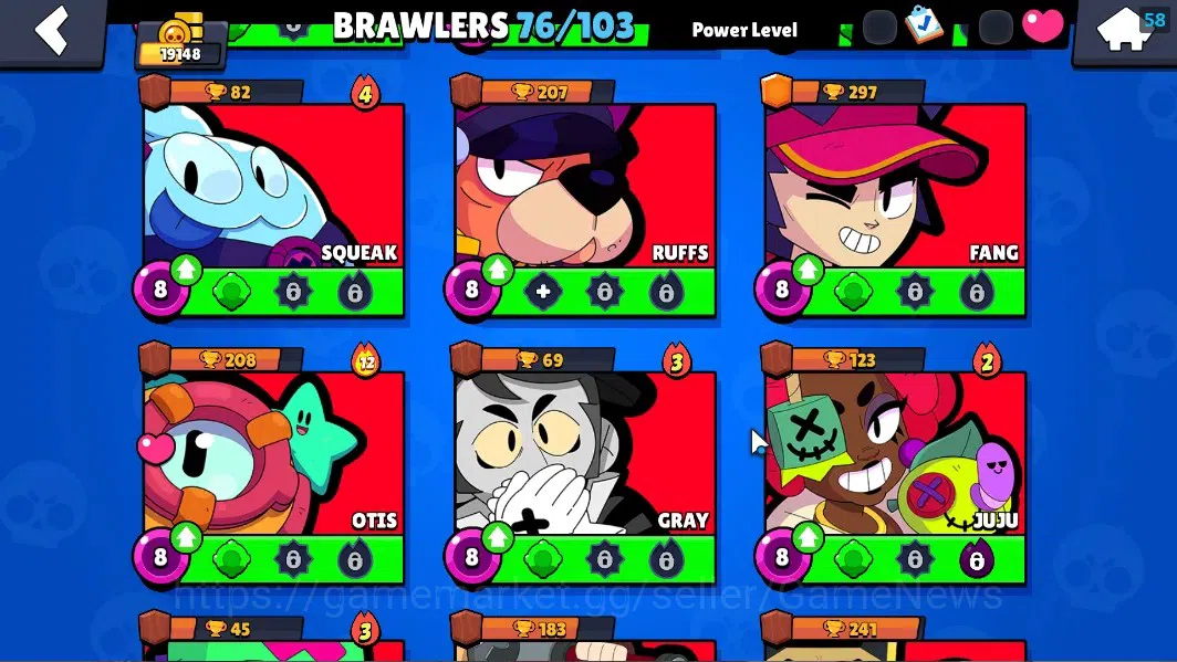 Brawl Stars Accounts 19148 Trophy|76Brawler 1Max Lvl[Edgar]|3 Hypch DJ& image 14