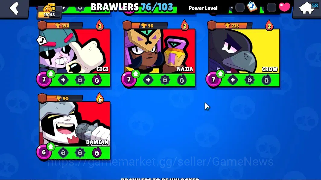 Brawl Stars Accounts 19148 Trophy|76Brawler 1Max Lvl[Edgar]|3 Hypch DJ& image 19