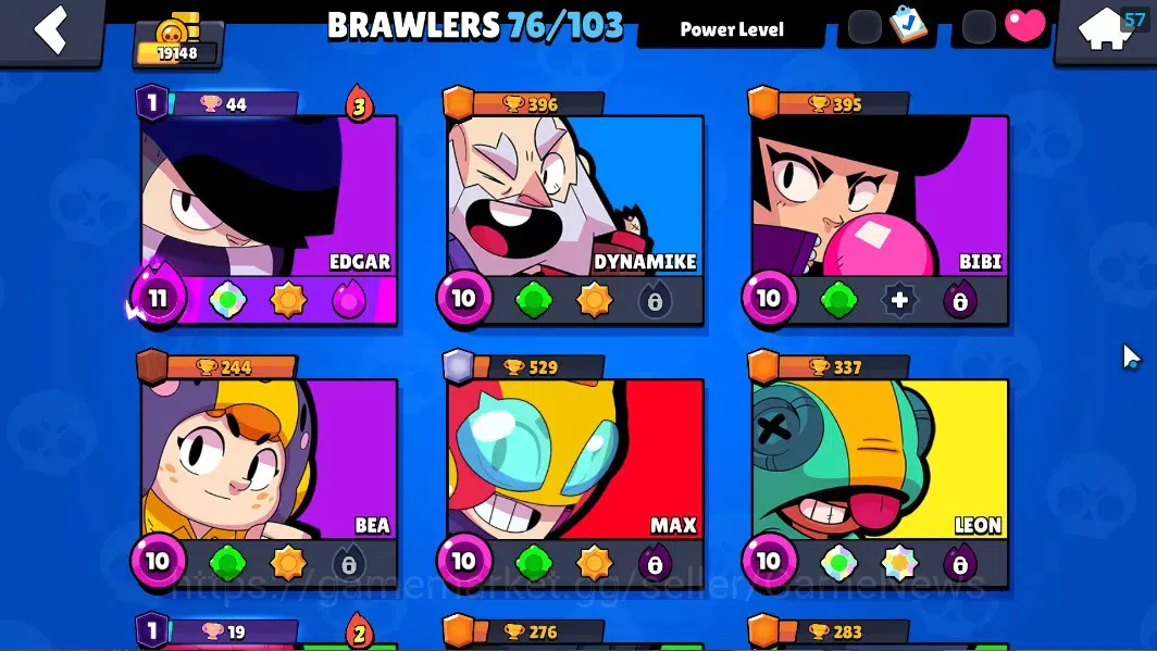 Brawl Stars Accounts 19148 Trophy|76Brawler 1Max Lvl[Edgar]|3 Hypch DJ& image 7